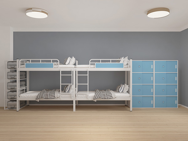 見過(guò)宿舍一體雙層鐵床嗎？