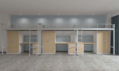 宿舍上下鋪鐵床下鋪能安裝電腦桌嗎？