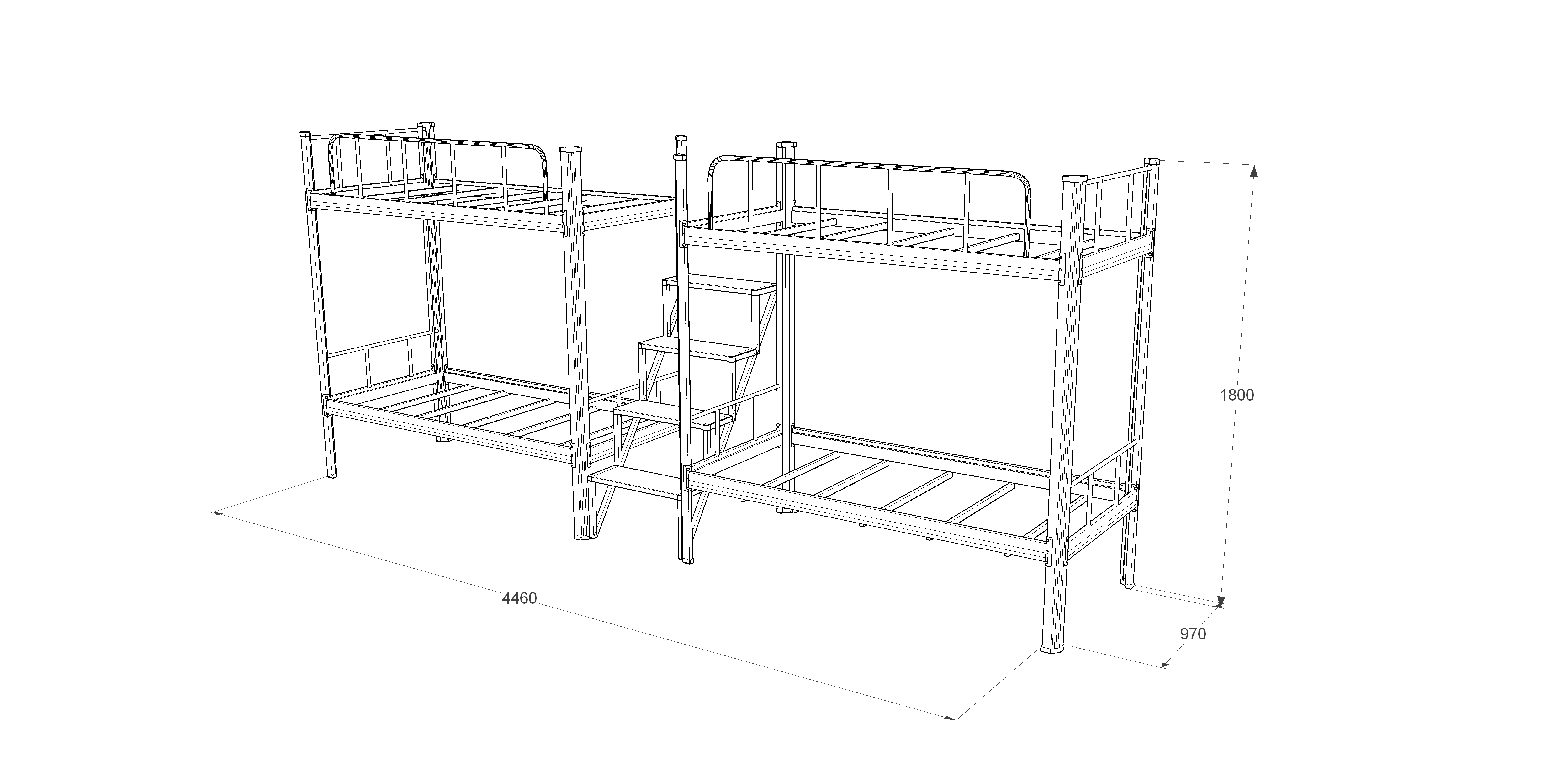 宿舍的上下鋪鐵床尺寸是多少？